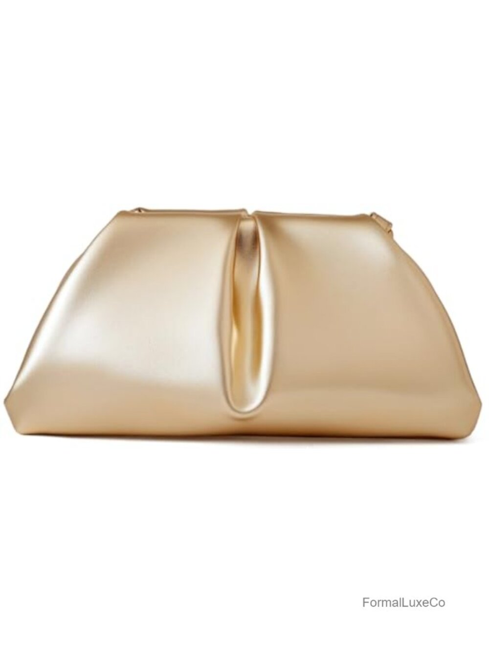 Dumpling Crossbody Bag Detachable Chain PU Leather Evening Clutch